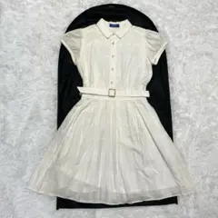 ブルーレーベルクレストブリッジ　半袖　ワンピース　ベルト付き