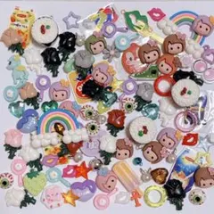 デコパーツ ランダム100個セット まとめ売り ハンドメイド 素材 お得 未使用