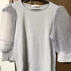 majesticlegon マジェスティックレゴン トップス 水色 シアー
