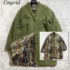 アングリッド　 リバーシブルキルティングミリタリーブルゾン　花柄　ボタニカル
