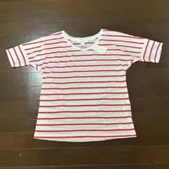 【未使用】FOREVER21 ／トップス　Tシャツ　半袖　ホワイト　ボーダー　S