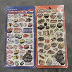 正規品　クーリア　ボンボンドロップ　シール　和柄　日本食　和食　寿司　２枚セット