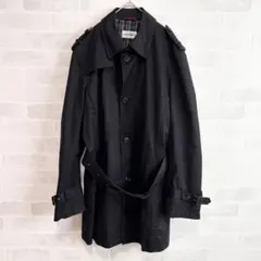 ビジネス＊LES MUES アオキ ベルト付属トレンチコート ブラック M