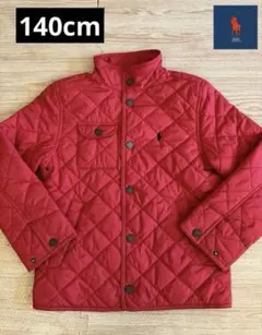 美品 ポロラルフローレン キルティングジャケット レッド 140cm 男女共用
