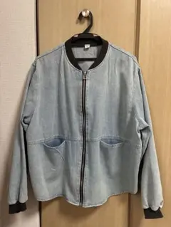 超美品 ライトブルーデニムジャケットL