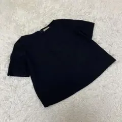 synchro crossings 半袖カットソー　シンプル　無地　黒　38