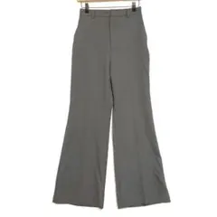 ヘザー　ブーツカット スラックス　【美品】　ウエストゴム　グレー　M