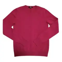 ユニクロ　カシミヤ100% クルーネックセーター　ローズピンク　M