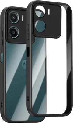 [SinRenn] Motorola Moto G05 ケース クリア ブラック