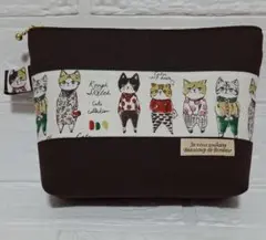 猫好きさんのマチありポーチ