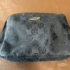 イブサンローラン　花柄コスメポーチ ハート型ミラー付き