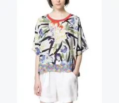 ZARA❤︎ W&B COLLECTION⭐︎ボタニカル柄半袖トップス⭐︎美品！