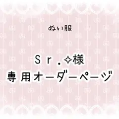 S r .✧ 様専用　ぬい服オーダー