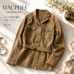 MACPHEE 麻100% リネンサファリジャケット M〜Lのサムネイル