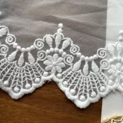 3m 綿刺繍　チュールレース *お3-6