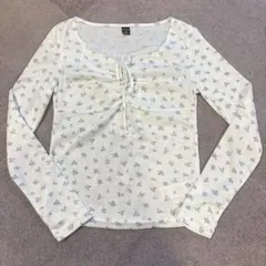 SHEIN FRIFUL 花柄 長袖 薄手 レディーストップス Lサイズ