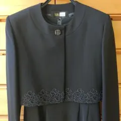 東京ソワール[SOIR BENIR] ブラックフォーマルワンピーススーツ　9号