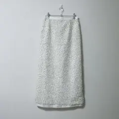 SLOBE IENA 2023AW fancy Iラインスカート　ホワイト