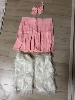 ピンク 制服 プリーツスカート コスプレ