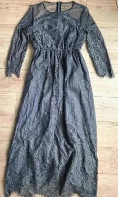 ロングワンピース　ロングドレス　レースワンピース　結婚式　卒業式　謝恩会