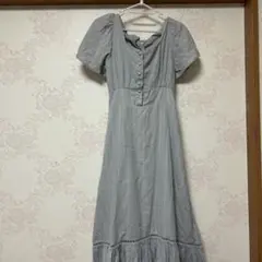 ロングワンピース ライトグレー
