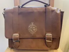 Harry Potter×Flapper ホグワーツロゴ サッチェル ブラウン