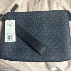 MICHAEL KORS クラッチバッグ ダークブルー Lサイズ
