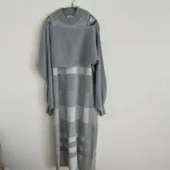 earth music&ecology ニットワンピース グレー