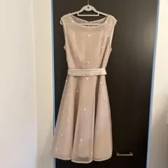 結婚式 ドレス ベージュ Aライン パーティードレス ジャケット付き