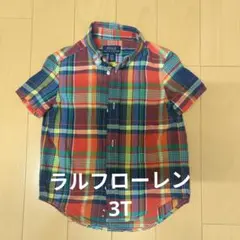 POLO RALPH LAUREN 半袖チェックシャツ 3T
