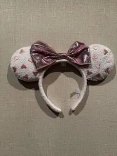 ミニーカチューシャ　ピンク×ホワイト