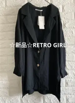 ☆新品☆RETRO GIRL /レトロガール テーラードジャケット 黒 Fサイズ