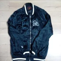 [美品] HYSTERIC GLAMOUR ネイビー スカジャン HYSTERIC GLAMOUR（ヒステリックグラマー）の「CR/WHAT'S BEHIND