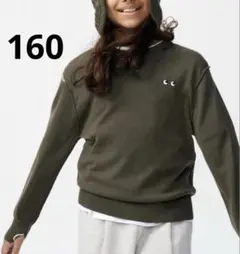 ユニクロ　アニヤ・ハインドマーチ　メリノクルーネックセーター　160 オリーブ