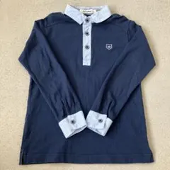 familiar ネイビー 長袖ポロシャツ　120