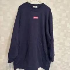 xgirl ネイビー スウェットワンピース140