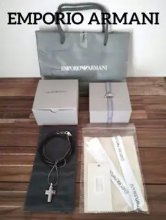 【美品】EMPORIO ARMANIエンポリオアルマーニ 925シルバー×レザーのサムネイル
