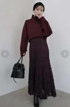 完売商品 2025年秋冬新品未使用 anuans アニュアンス スカート 完売商品 2025年秋冬新品 anuans アニュアンス ボアタイトスカート