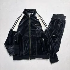 レア★Lセットアップ　アディダス　ベロアジャージ　常田大希　黒　金ジップ