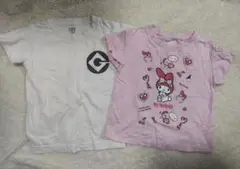 ユニクロ　ミニオン　マイメロ Tシャツ 2枚セット