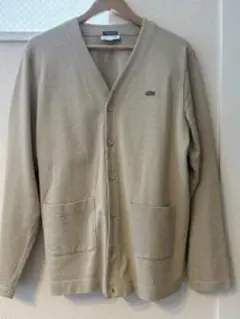 LACOSTE」 カーディガン L ベージュ メンズ LACOSTE（ラコステ