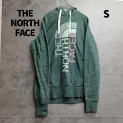 ザ・ノース・フェイス ロゴパーカー 緑 Sサイズ USA古着【6456】
