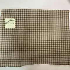ハギレ　先染め風チェック柄 綿生地 72×45cm 51×42cmの2枚