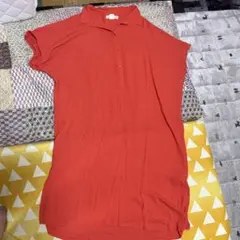 H&Mシャツワンピース オレンジ 半袖