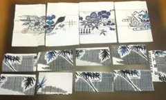セール！昭和レトロ　花 植物 手ぬぐい 　ひょうたん　竹　13枚セット　まとめて
