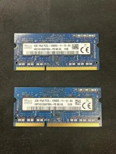 PC3-12800 メモリー 4GB × 2枚セット
