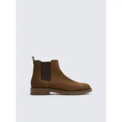 美品 ZARA 本革スエード チェルシーブーツ 40ブラウンのサムネイル