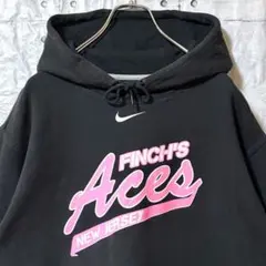 古着 NIKE ナイキ パーカー スウェット 刺繍 センターロゴ 肉厚 入手困難