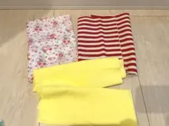 布地セット（イエロー、花柄、ストライプ）
