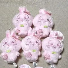 ちいかわ　うさぎ　5個セット　マスコット　ぬいぱれっと　さくらいろ　タグ付き